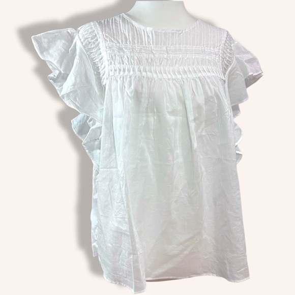 *NWT* BANANA REPUBLIC Pintuck Ruffle Sleeve Top - Picture 7 of 11